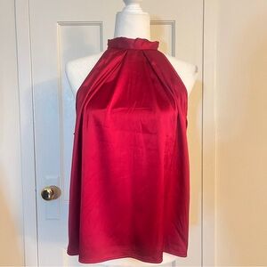 SHEIN Red Halter Neck Blouse